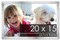 20x15 Solid Wood Picture Frame with UV-Resistant Acrylic & Acid-Free Backing, Available in 6 Finishes: Matte Black, Matte White, Metallic Bronze, Silver, Natural Wood Grain & Mahogany